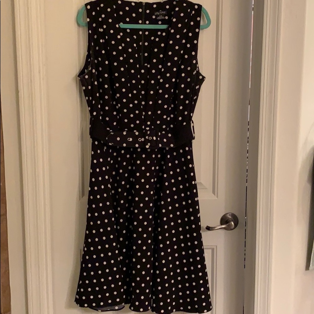 City Chic polka dot dress